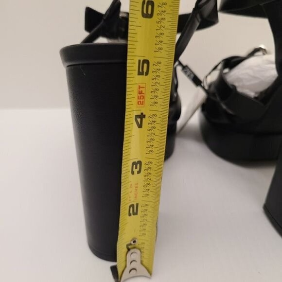 ZARA STRAPPY PLATFORM HEEL SANDALS SIZE 9US Black | 3345/910 - Picture 12 of 14